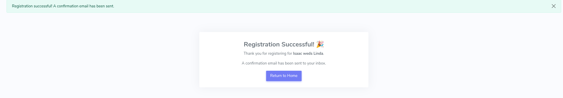 Event Registration Success
