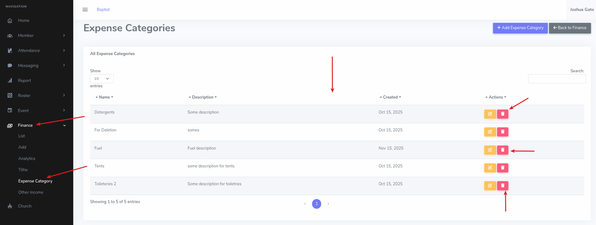 Expense Category List 2